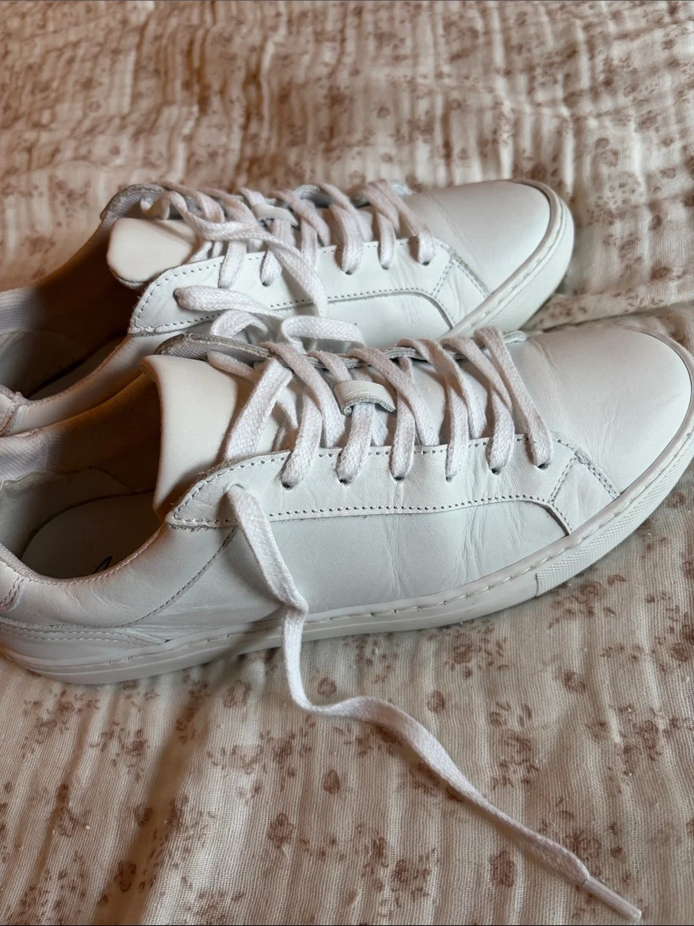 Avellini Women's White Leather Athletic Sneakers